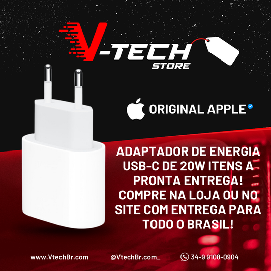 Carregador 20W-USB/C  Gravado a Laser com seu nome